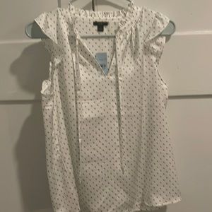 Ann Taylor Factory ruffle tie blouse NWT